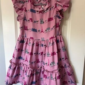 Janie and Jack Pink Parisian Print Dress